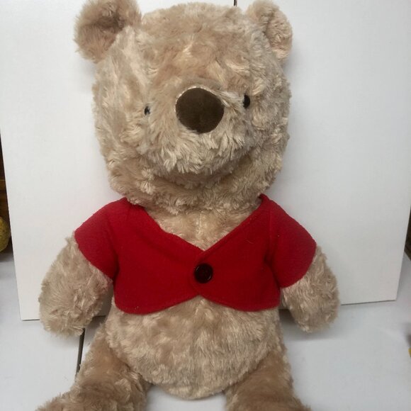 RARE Disney Christopher Robin Winnie the Pooh Large Plush 18" Tan Bear - Picture 1 of 6